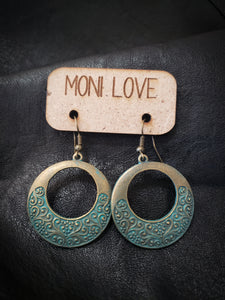 Etched Disk Earrings